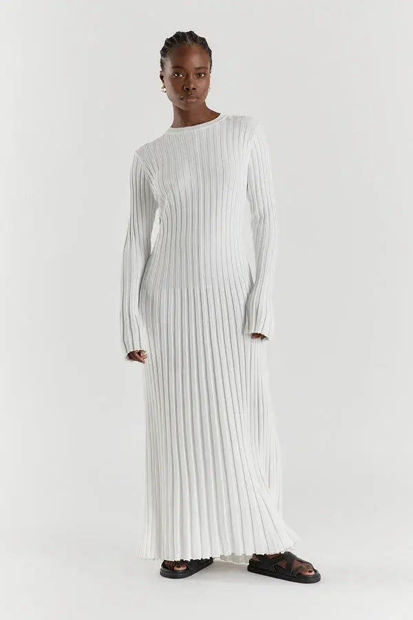 Crewneck Knit Maxi Dress Sylvia Rae