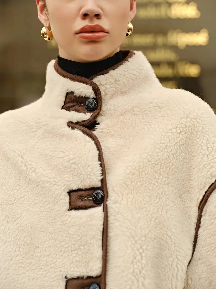 Shearling Toggle Jacket Sylvia Rae