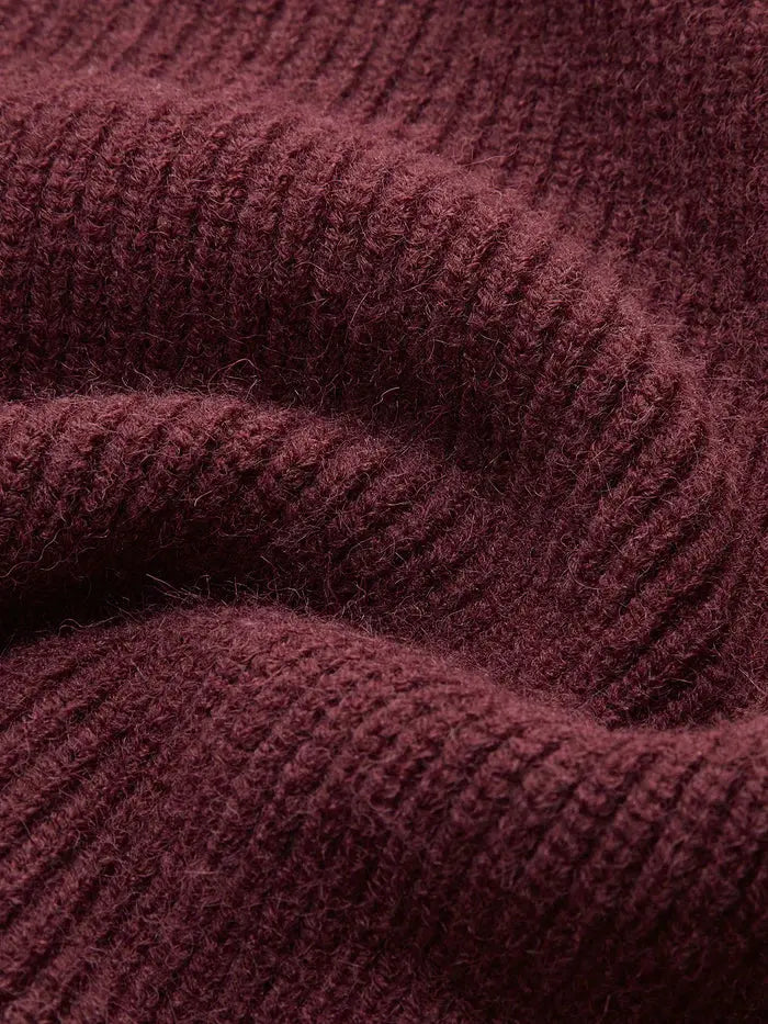 Contrast Stitch Knit Sweater Sylvia Rae