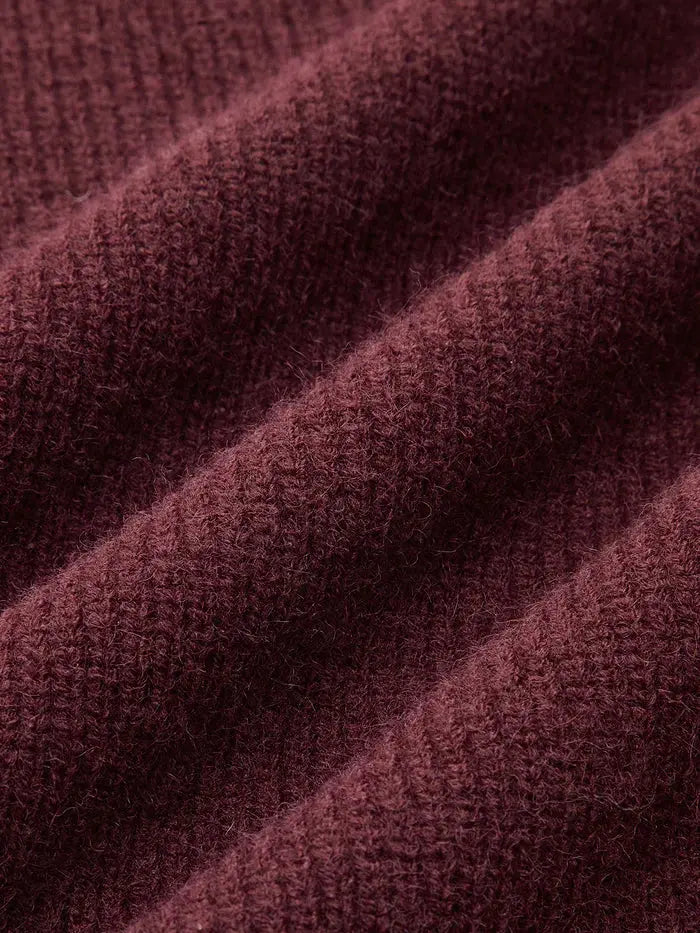 Contrast Stitch Knit Sweater Sylvia Rae