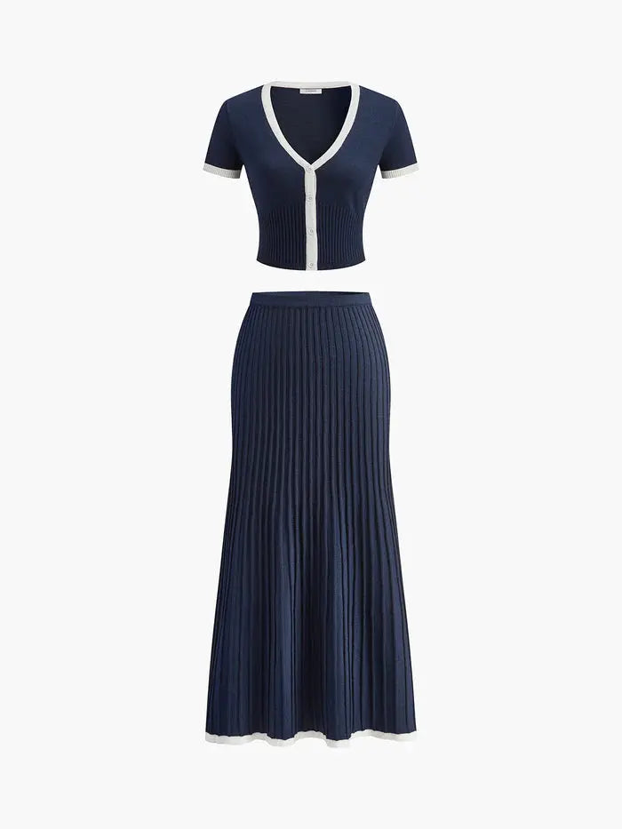 Contrast Trim Set Sylvia Rae