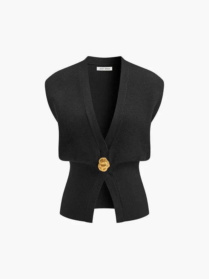 V-Neck Sweater Vest Sylvia Rae