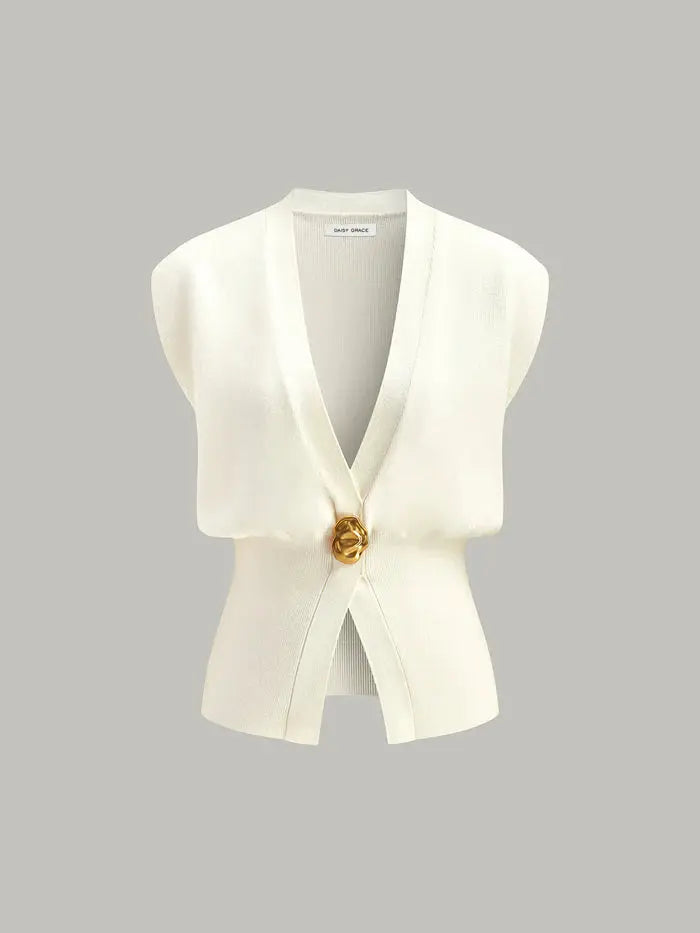 V-Neck Sweater Vest Sylvia Rae