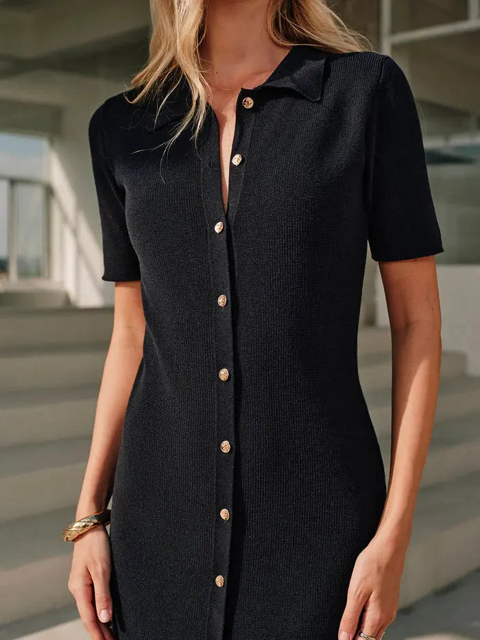 Collared Midi Dress Sylvia Rae