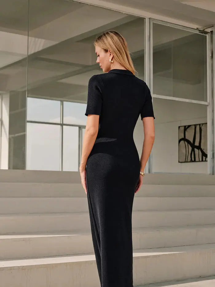 Collared Midi Dress Sylvia Rae