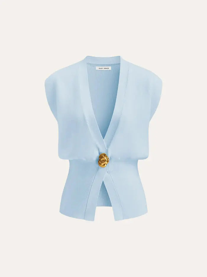 V-Neck Sweater Vest Sylvia Rae