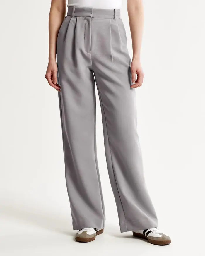 Stone Wide-Leg Pants Sylvia Rae