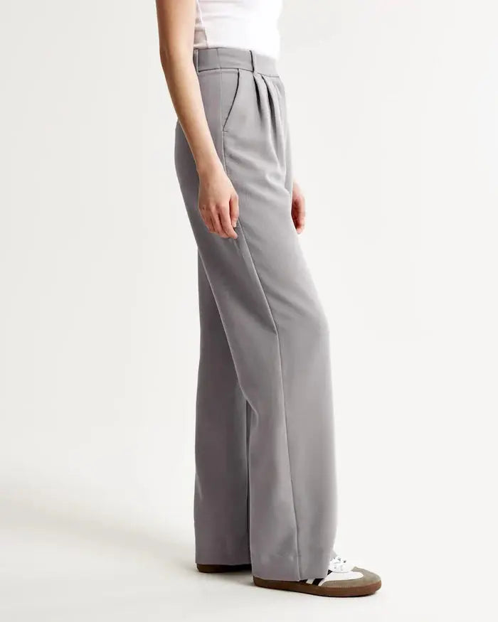 Stone Wide-Leg Pants Sylvia Rae