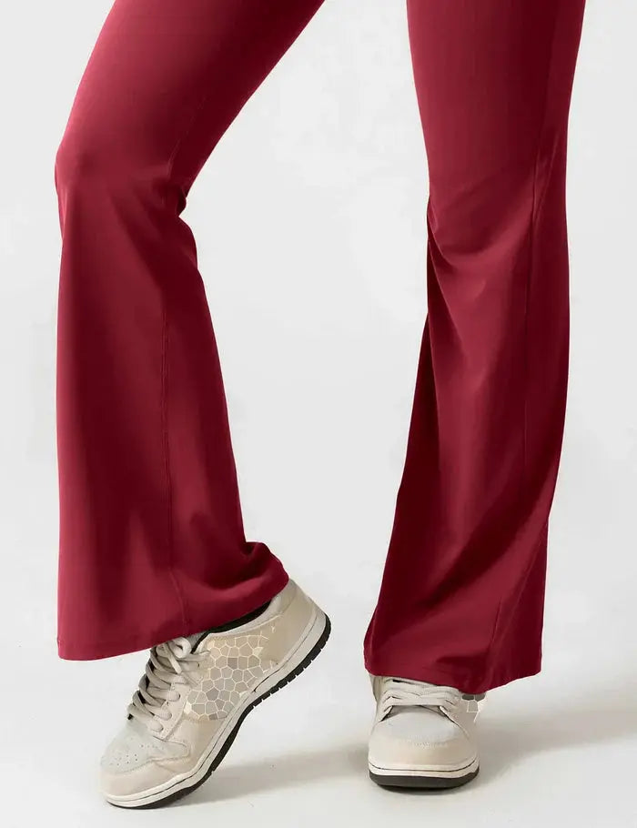 Burgundy Flared Jumpsuit Sylvia Rae