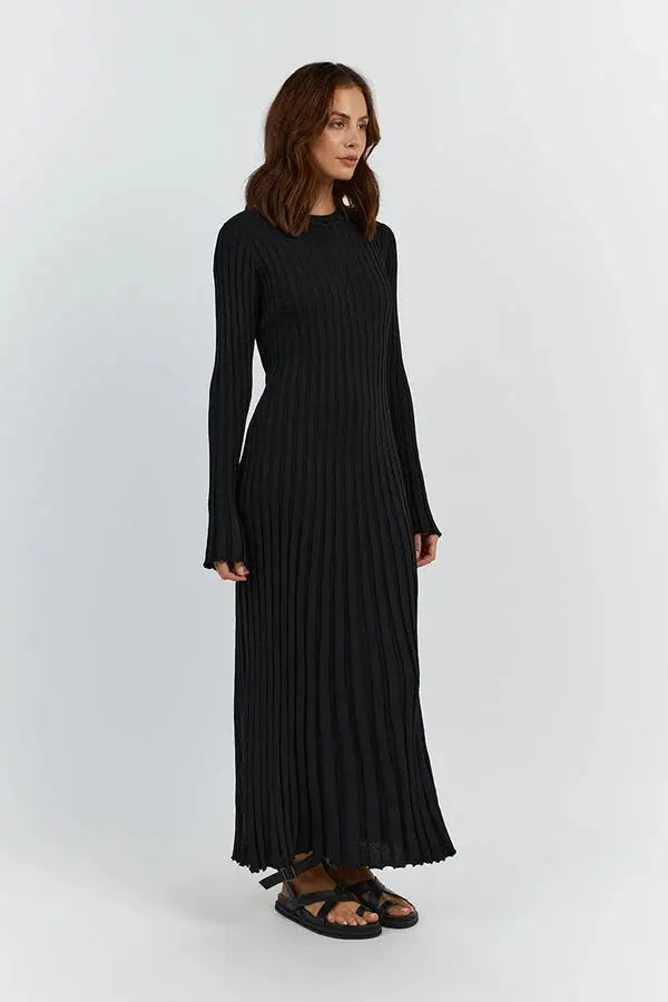 Crewneck Knit Maxi Dress Sylvia Rae