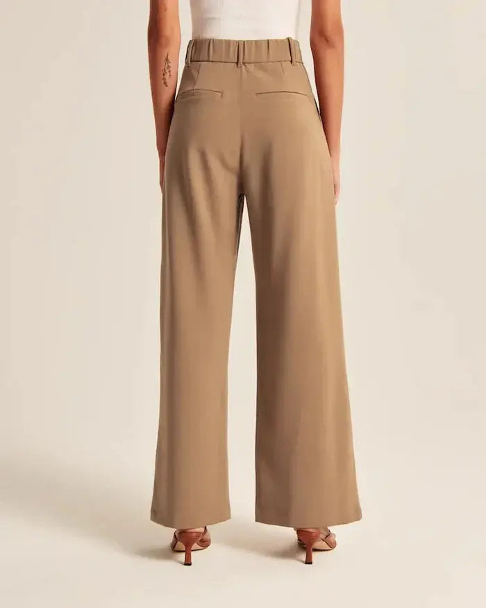 Brown Wide-Leg Pants Sylvia Rae