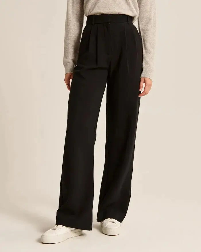 Black Wide-Leg Pants Sylvia Rae