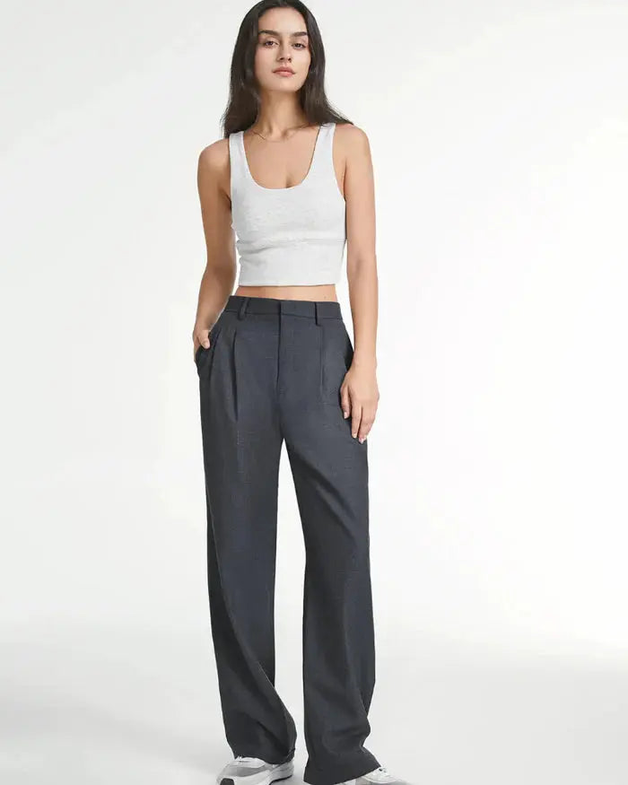 Slate Wide-Leg Pants Sylvia Rae