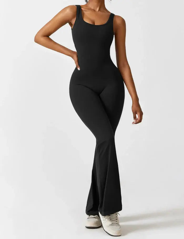 Black Flared Jumpsuit Sylvia Rae