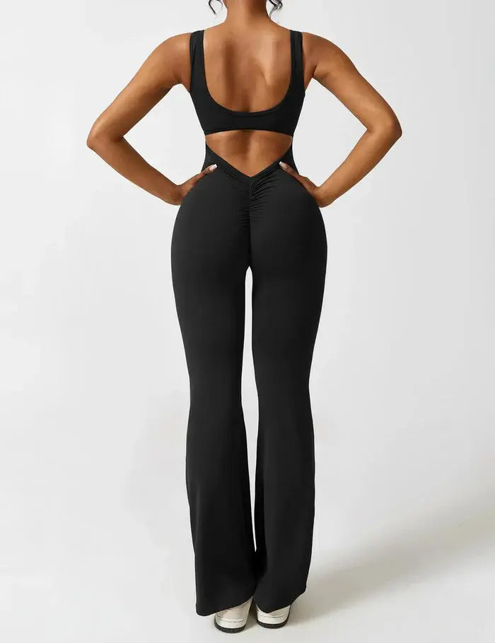 Black Flared Jumpsuit Sylvia Rae