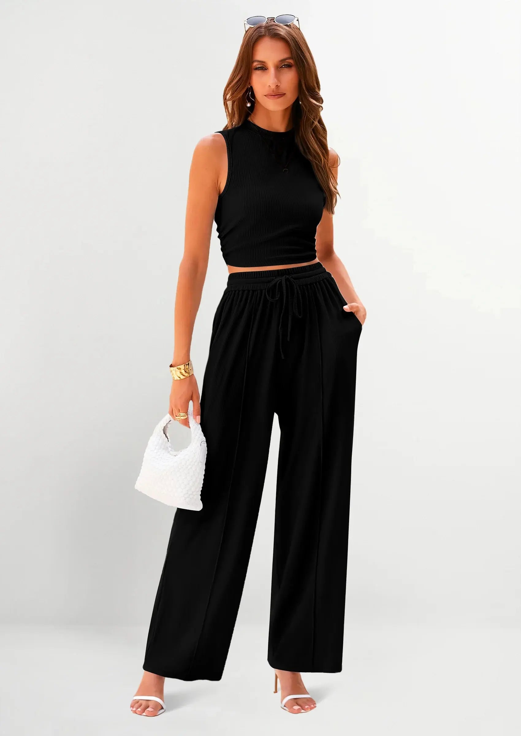 Black Lune Loungewear Set Sylvia Rae