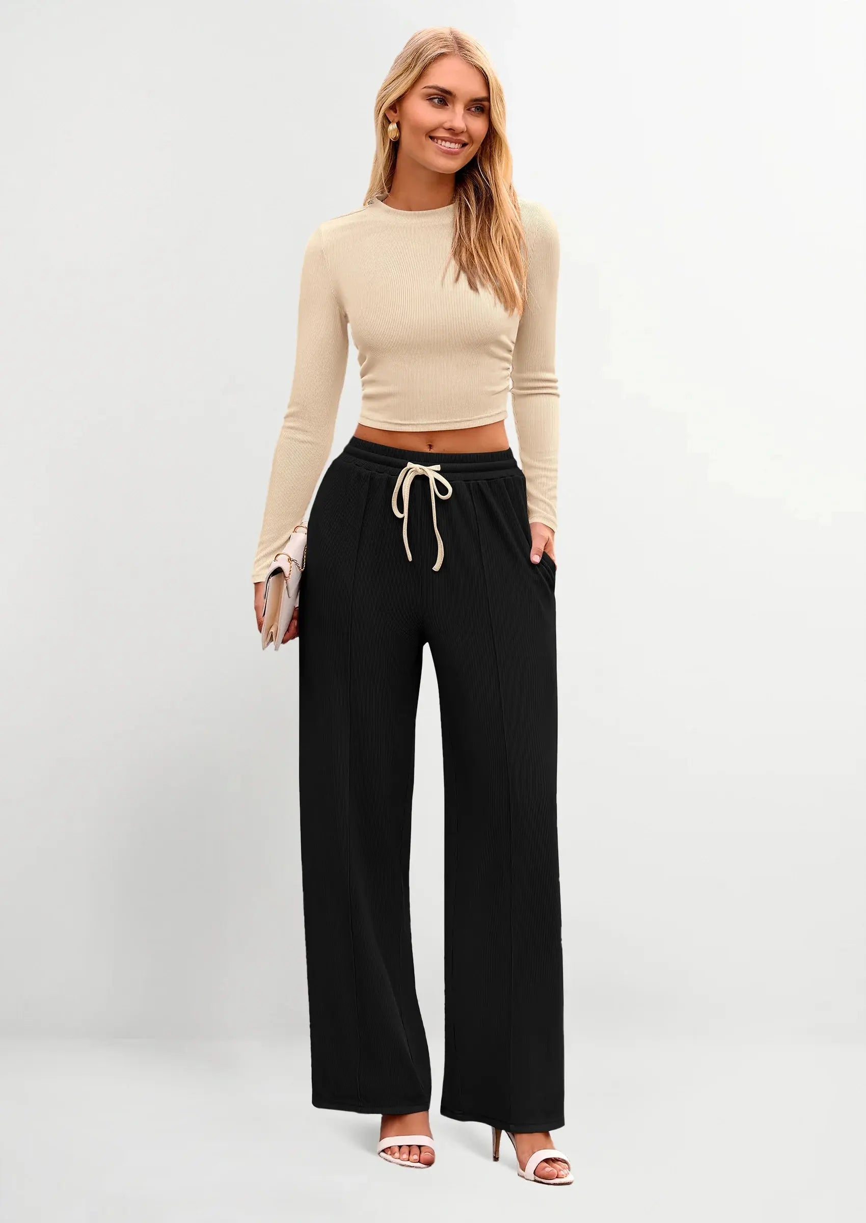 Beige Luxe Loungewear Set Sylvia Rae