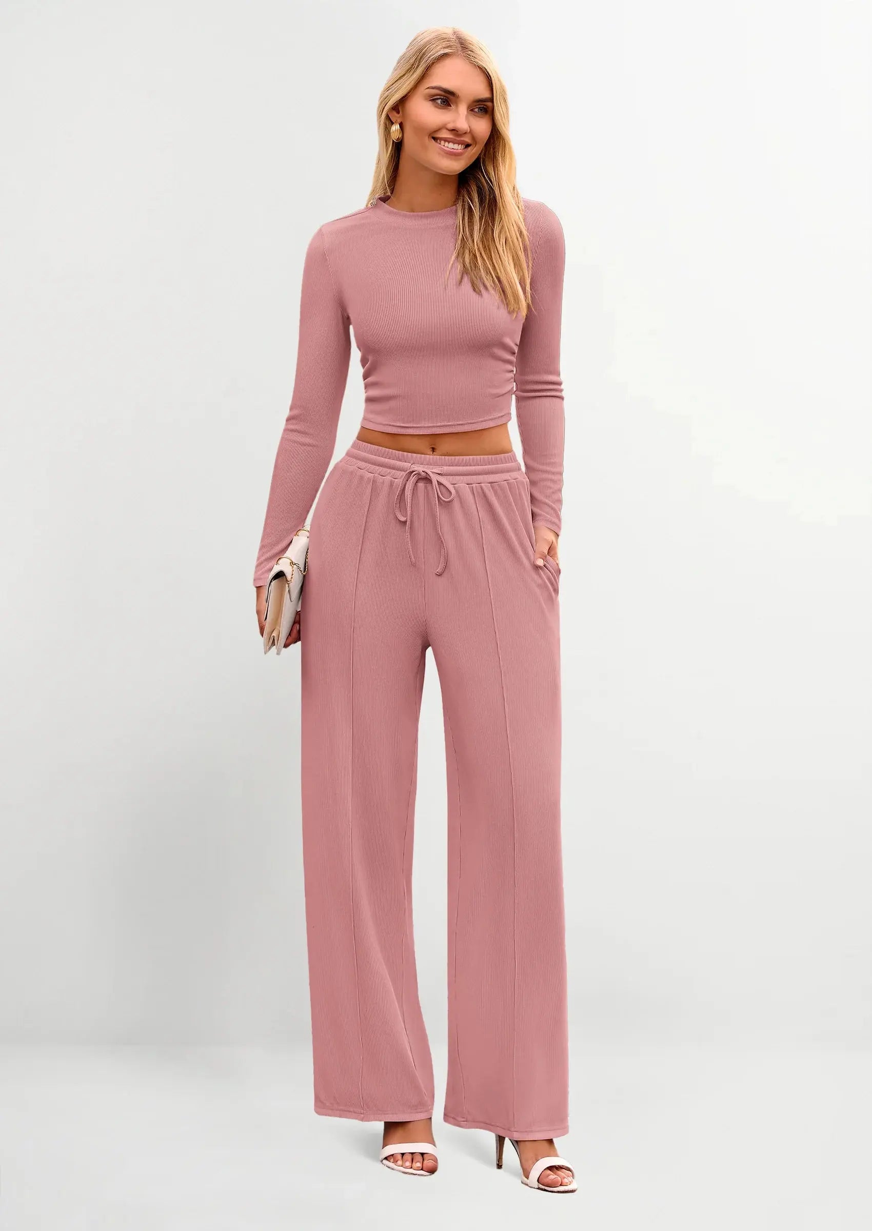 Pink Luxe Loungewear Set Sylvia Rae