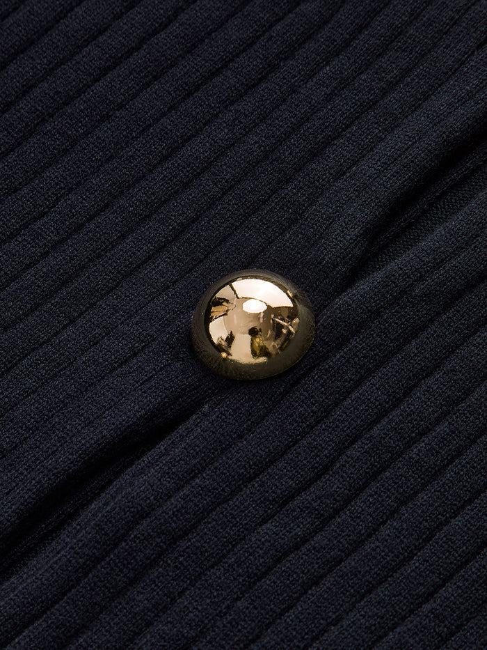 Split Button Cardigan